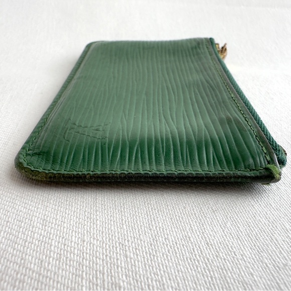 ✨LOUIS VUITTON Vintage Epi Leather Cles Coin Purse Pouch Key Holder Borneo Green - Picture 5 of 13